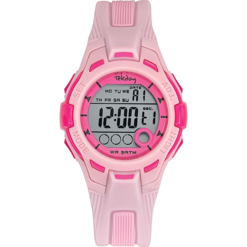 Montre enfant Tekday silicone rose