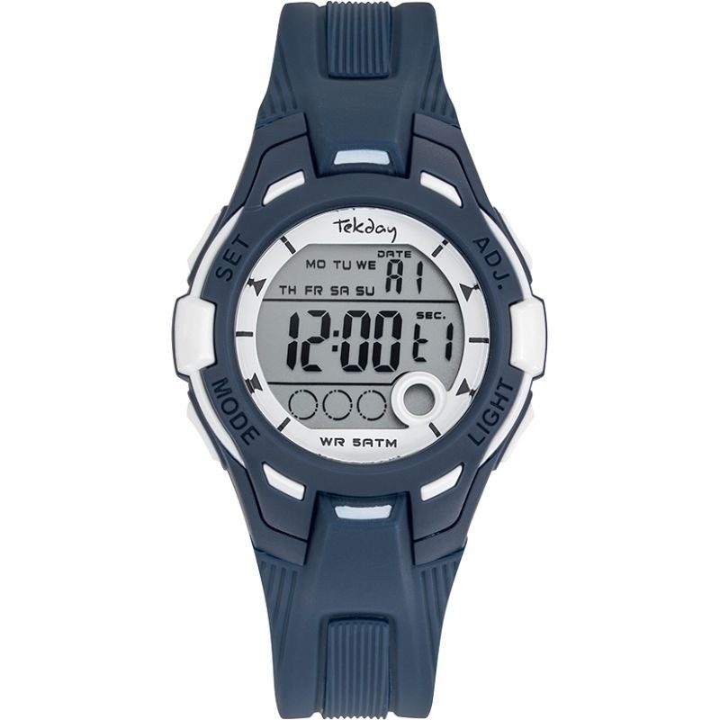 Montre enfant Tekday silicone bleu foncé