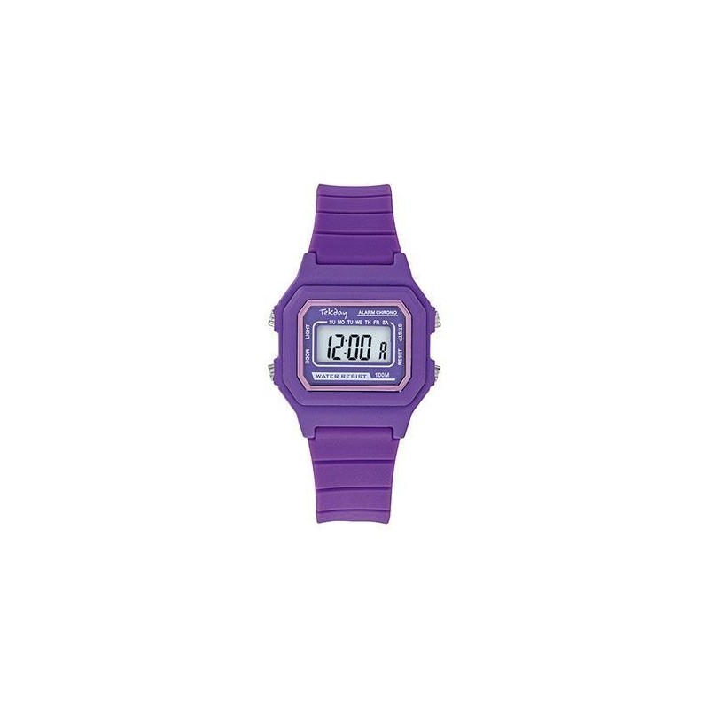 Montre enfant Tekday silicone violet