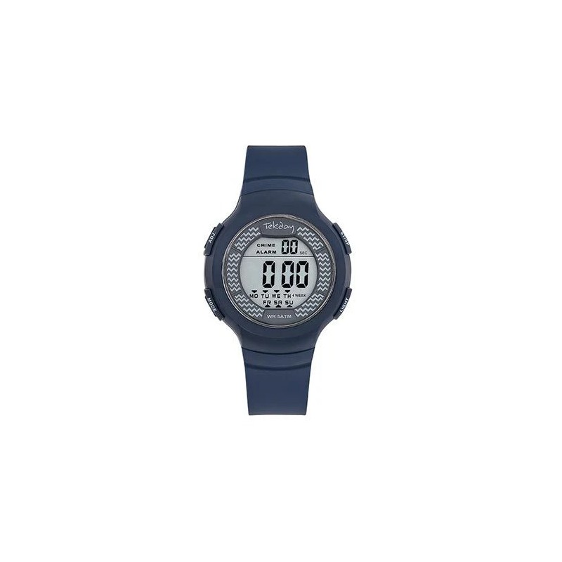 Montre enfant Tekday silicone bleu foncé