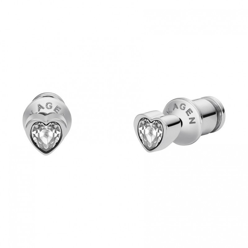 Collier et boucles d'oreilles Femme Skagen Kariana Gift Set en acier et cristaux