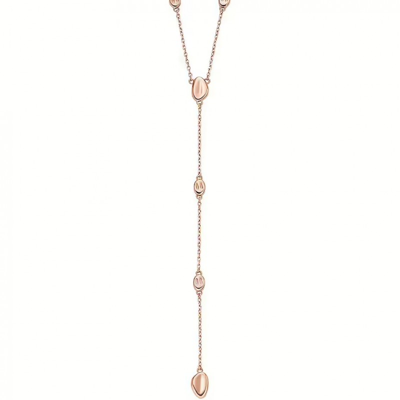 Collier Femme Skagen Anja Pebbles en acier doré rose