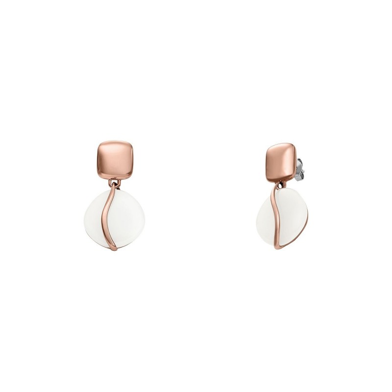 Boucles d'Oreilles Femme Skagen Sofie Sea Glass en acier doré rose