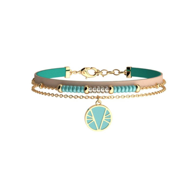 Bracelet Femme Les Cadettes Ibiza Bleu et doré