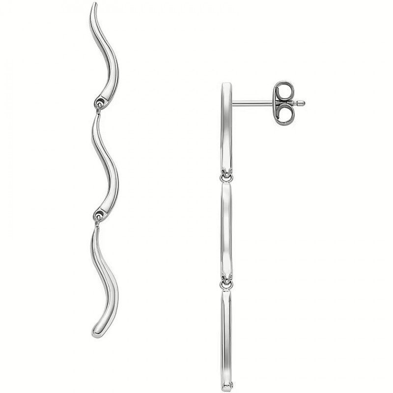 Boucles d'Oreilles Femme Essential Waves Skagen en acier