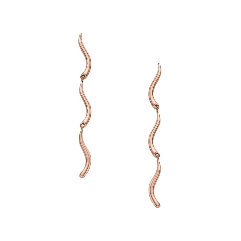 Boucles d'Oreilles Femme Kariana Waves Skagen en acier doré rose