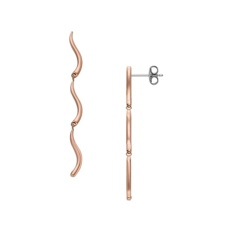 Boucles d'Oreilles Femme Kariana Waves Skagen en acier doré rose