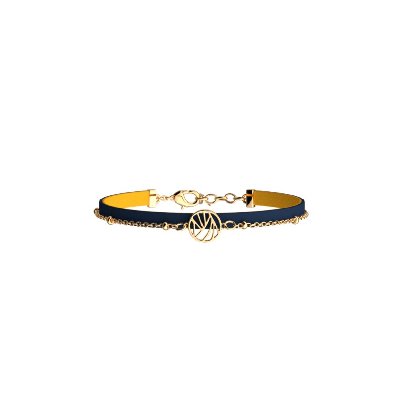 Bracelet Femme Les Cadettes Lotus Jaune et doré