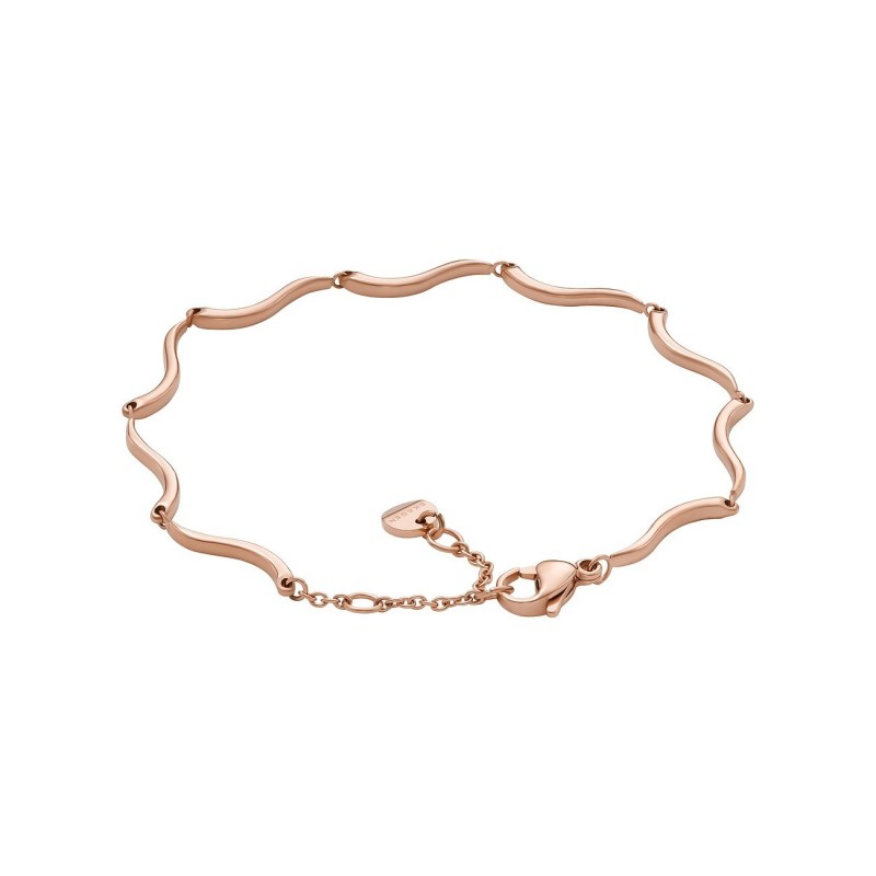 Bracelet fantaisie Essential Waves Skagen en acier doré rose