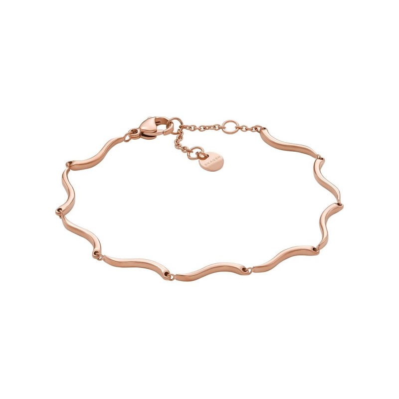 Bracelet fantaisie Essential Waves Skagen en acier doré rose