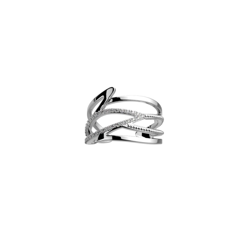 Bague Femme - Les Cadettes - Argenté avec Oxyde de Zirconium