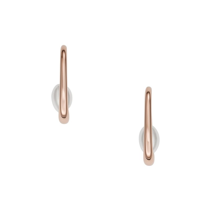 Boucles d'Oreilles Femme Agnethe Skagen en acier doré rose