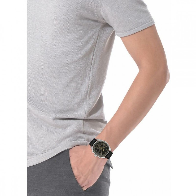 Montre Lacoste Homme Boston cuir noir