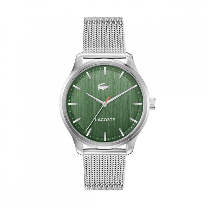 Montre Lacoste Homme bracelet milanais fond vert
