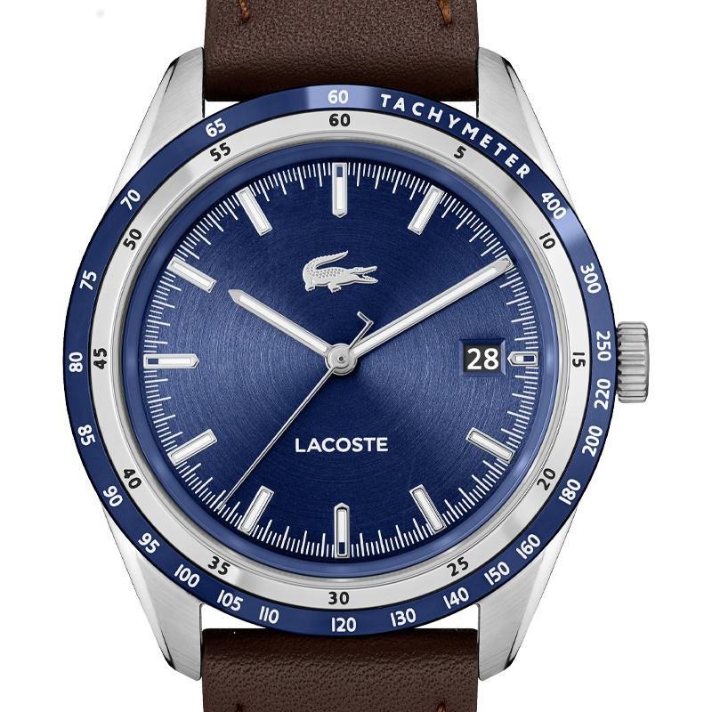 Montre Lacoste Homme collection Everett cuir marron