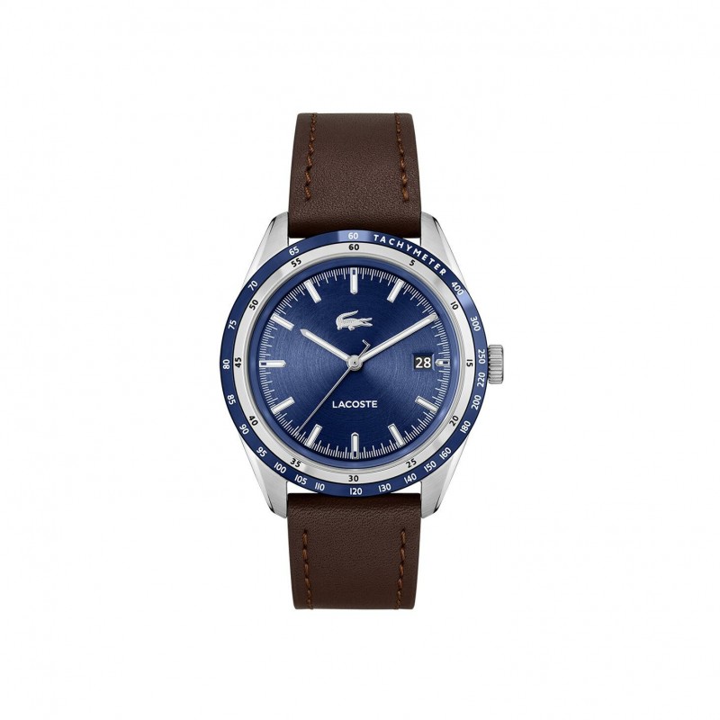 Montre Lacoste Homme collection Everett cuir marron