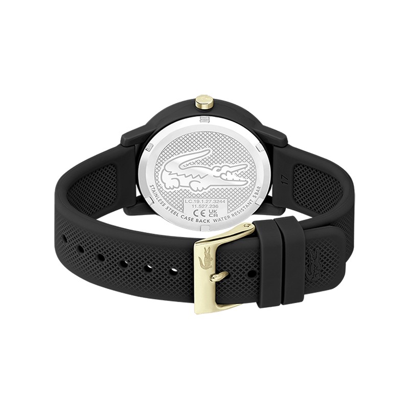 Montre Lacoste Femme en silicone noir collection 12.12