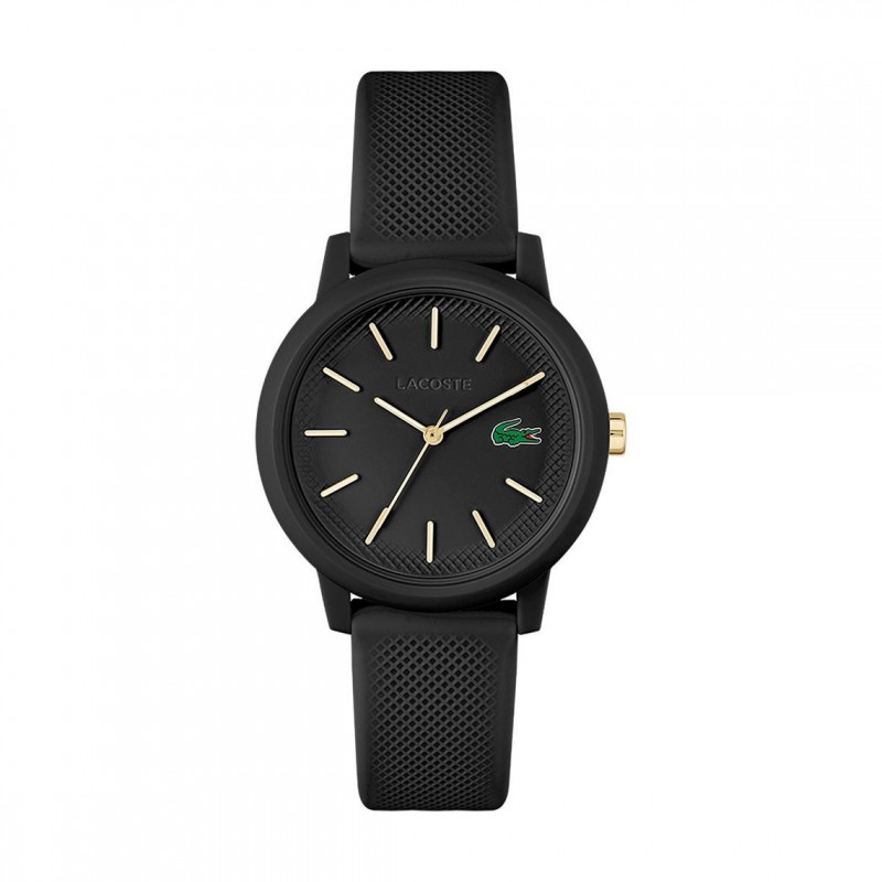 Montre Lacoste Femme en silicone noir collection 12.12