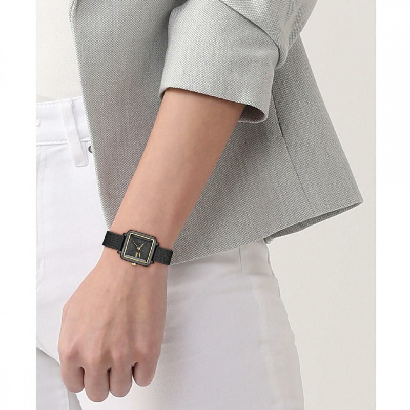 Montre Lacoste Femme en silicone noir collection 12.12 flow