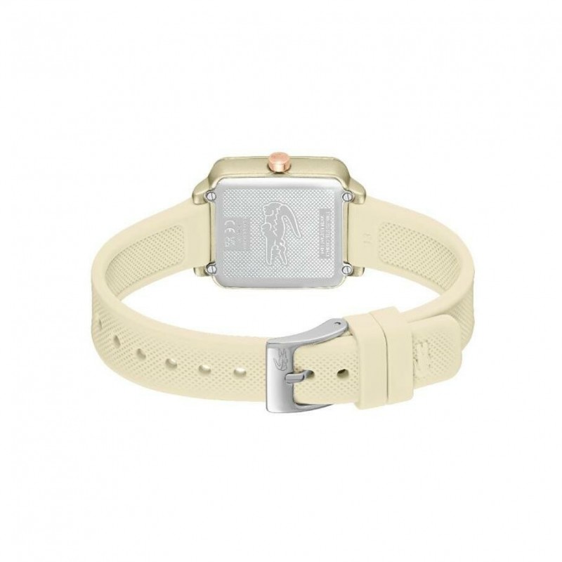 Montre Lacoste Femme en silicone beige collection 12.12 flow