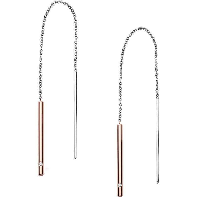 Boucles d'Oreilles Femme Elin Skagen en acier doré rose