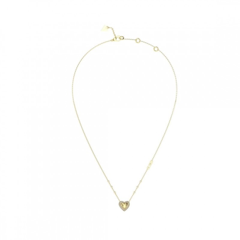 Collier coeur femme Guess en acier doré