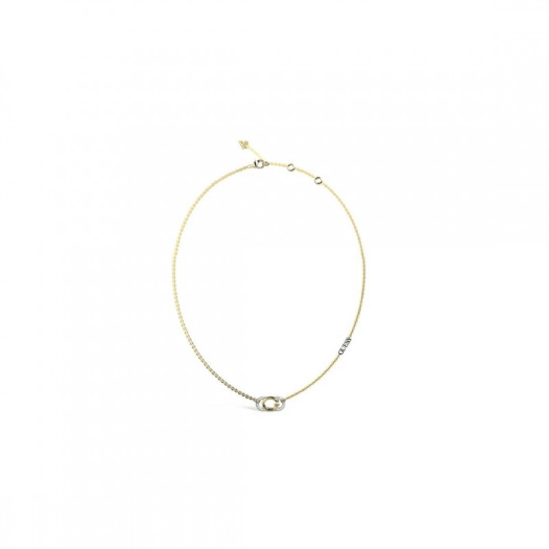 Collier femme Guess Oh My G en acier doré et argenté