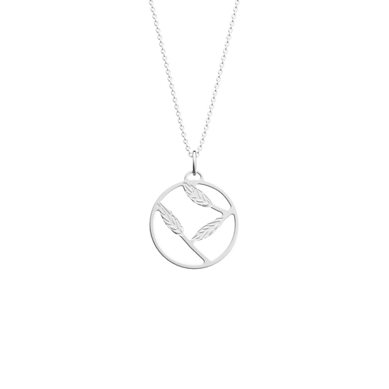 Collier Femme - Les Georgettes - Trois Epis de Blé Argenté