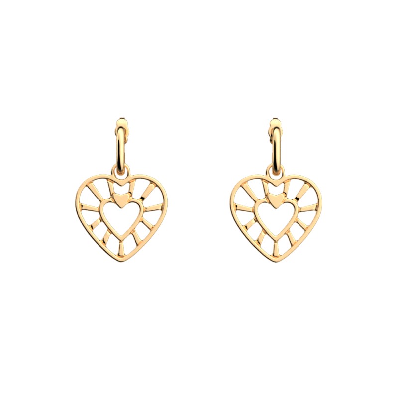 Boucle d'oreilles Femme - Les Georgettes - Coeur Doré