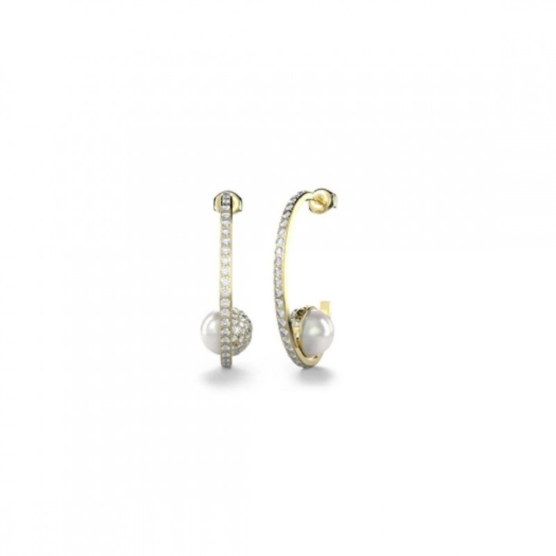 Boucles d'oreilles perle Guess Calypso en acier doré