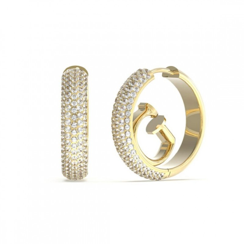 Boucles d'oreilles créoles Guess en acier doré