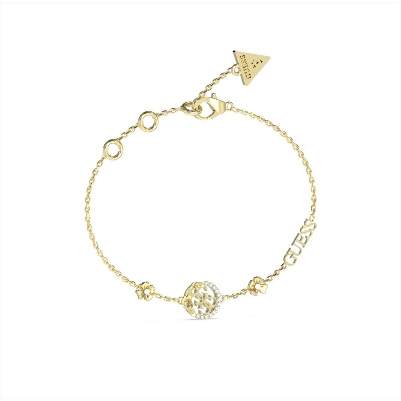 Bracelet femme Guess 4 Love en acier doré et zircons