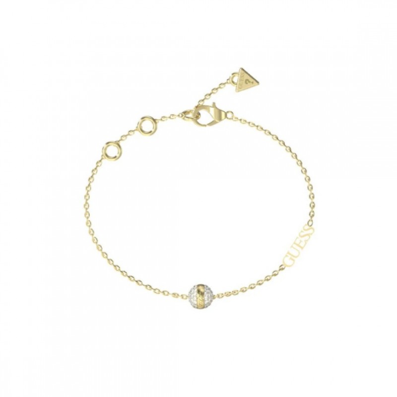 Bracelet femme Guess Calypso en acier doré et zircons
