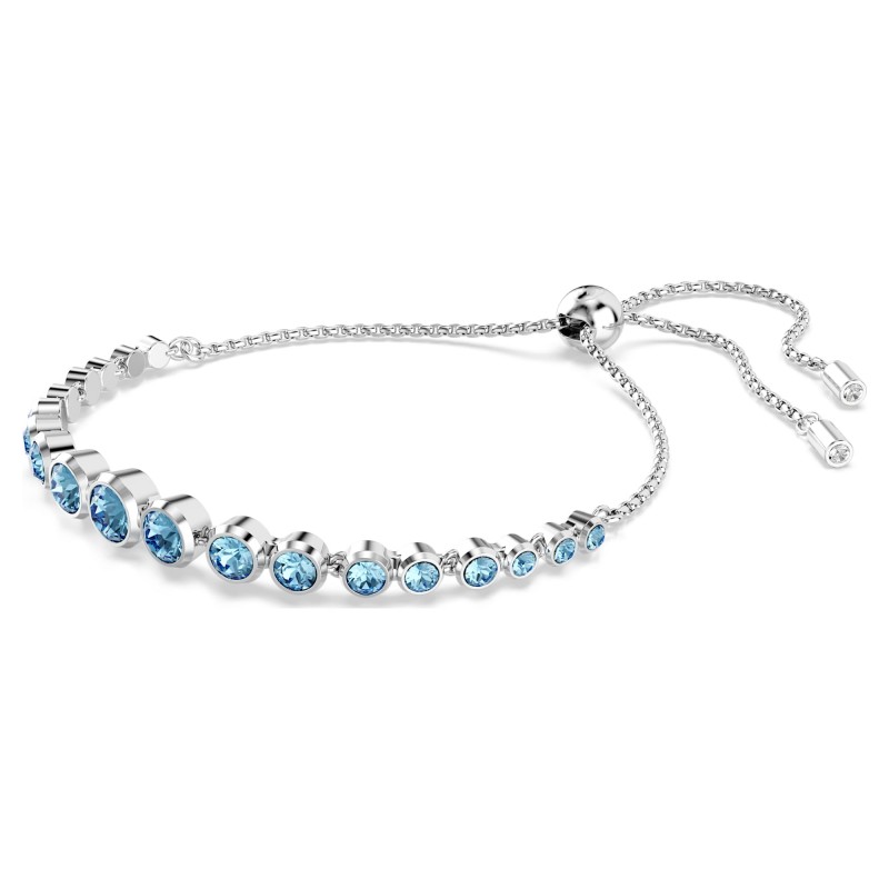 Bracelet Femme Swarovski Imber en métal argenté et cristaux bleus