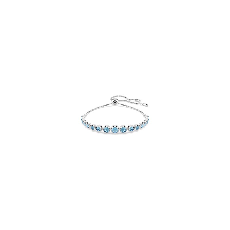 Bracelet Femme Swarovski Imber en métal argenté et cristaux bleus