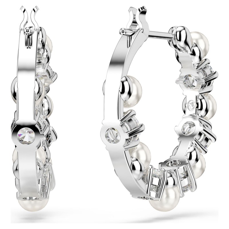 Boucles d'oreilles femme Swarovski Matrix en métal argenté avec cristaux et oxydes blancs