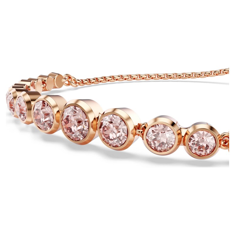Bracelet Femme Swarovski Imber en métal placage de ton doré rose et cristaux