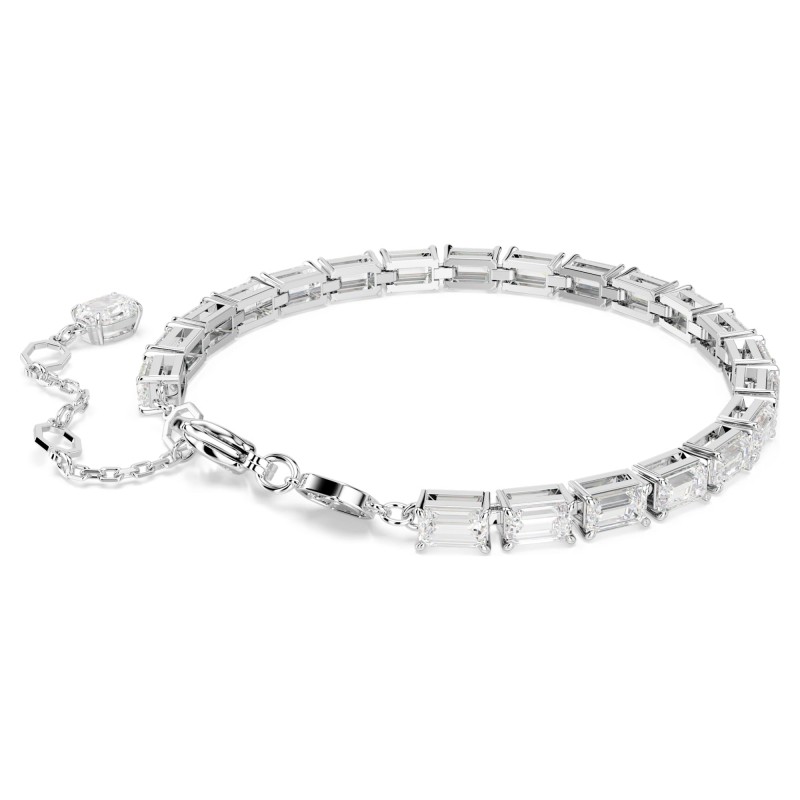 Bracelet Femme Swarovski Tennis Matrix en métal argenté avec oxydes
