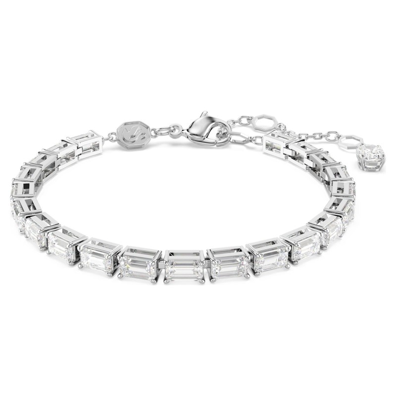 Bracelet Femme Swarovski Tennis Matrix en métal argenté avec oxydes