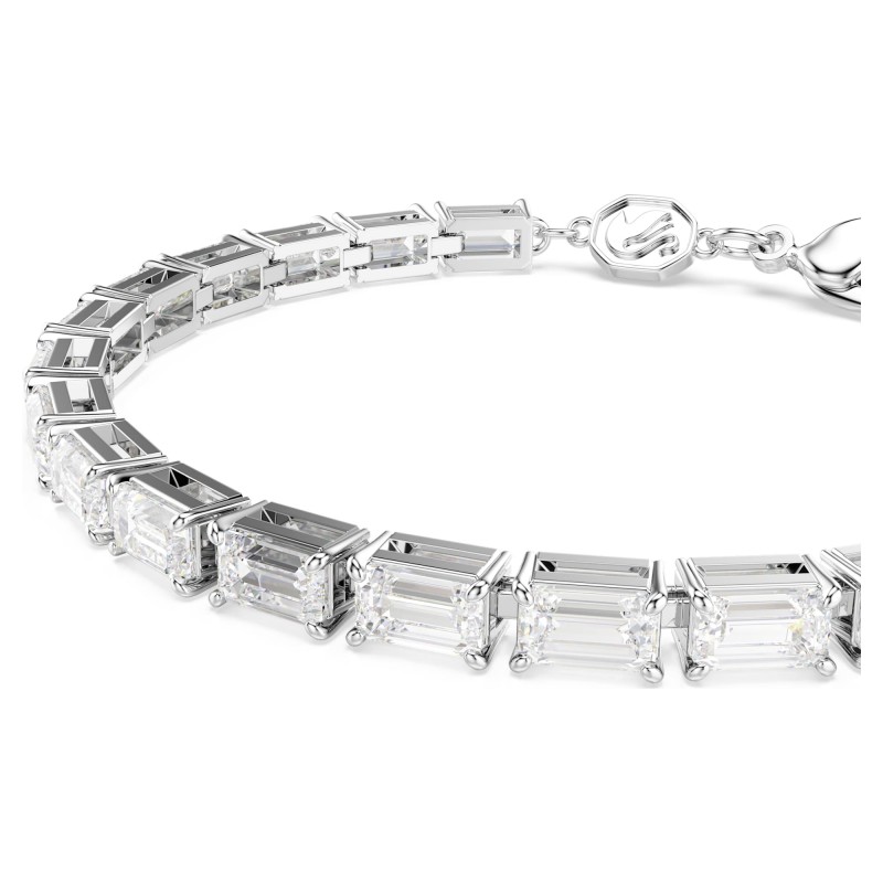 Bracelet Femme Swarovski Tennis Matrix en métal argenté avec oxydes