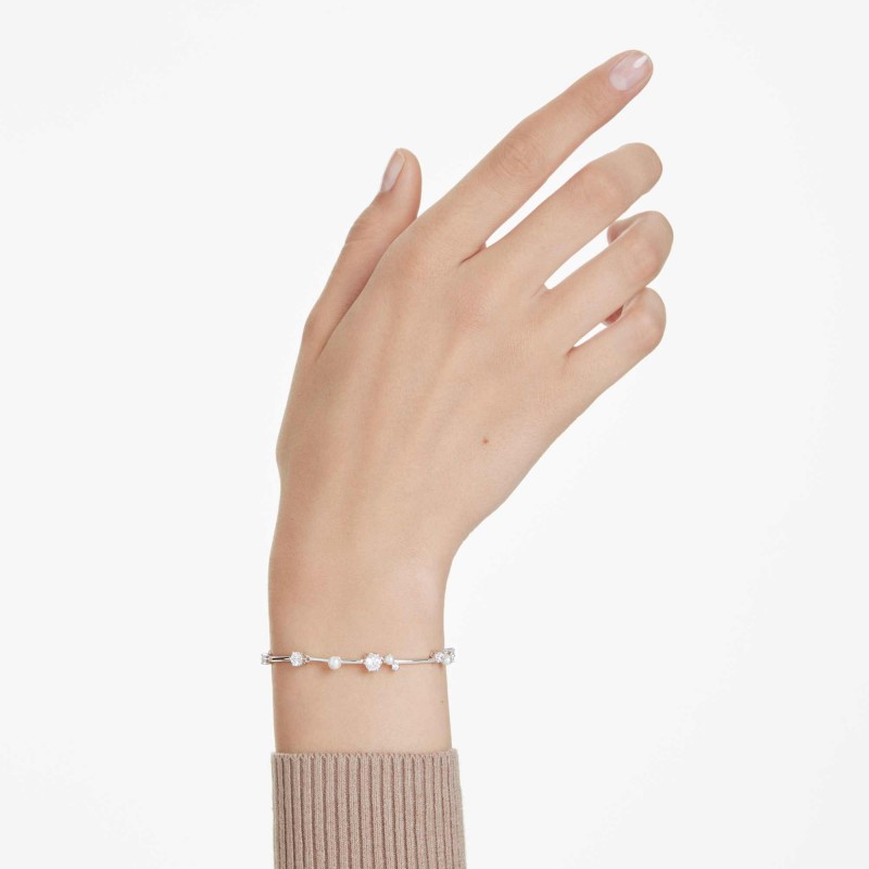 Bracelet Femme Swarovski Tennis Constella en métal argenté avec cristaux et oxydes