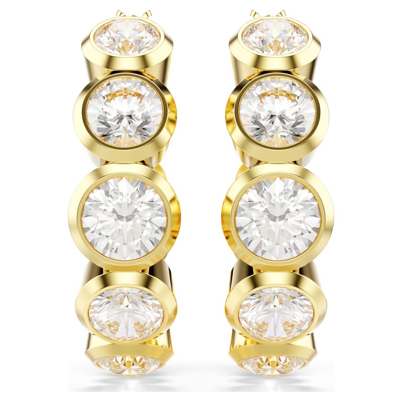 Boucles d'oreilles femme Swarovski Imber en métal placage de ton or avec oxydes blancs