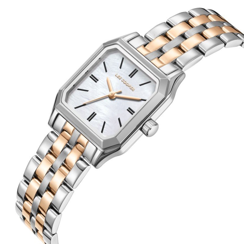 Montre Femme Lee Cooper Anne en métal doré rose et argenté