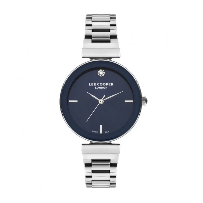 Montre Femme Lee Cooper en métal argenté et cadrant noir