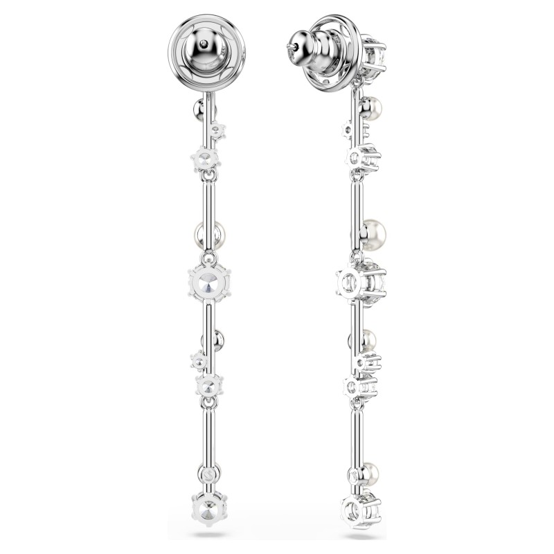Boucles d'oreilles femme Swarovski Constella en métal argenté avec cristaux et oxydes