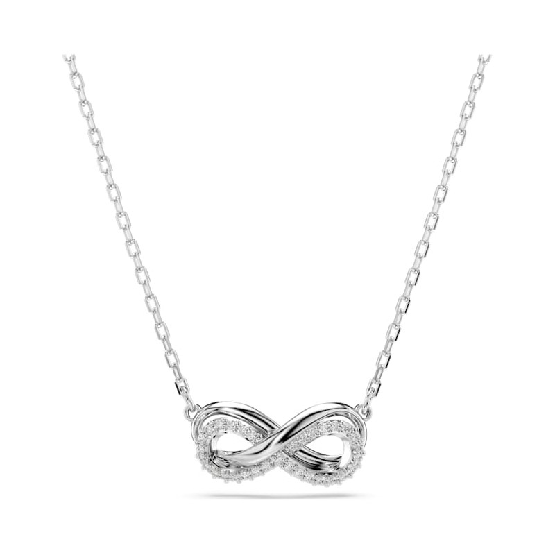 Collier Swarovski  Femme Hyperbola en métal argenté motif infini avec cristaux et oxydes
