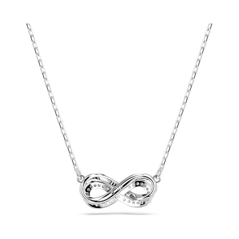 Collier Swarovski  Femme Hyperbola en métal argenté motif infini avec cristaux et oxydes