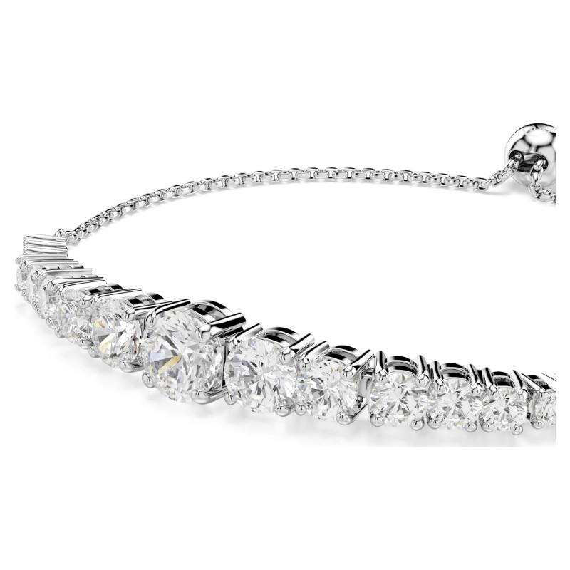 Bracelet Femme Swarovski Matrix en métal argenté et cristaux blancs
