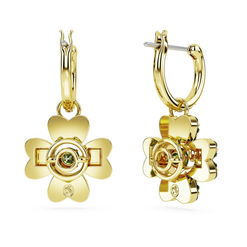 Boucles d'oreilles Femme Swarovski Idyllia en métal placage de ton or avec cristaux et oxydes