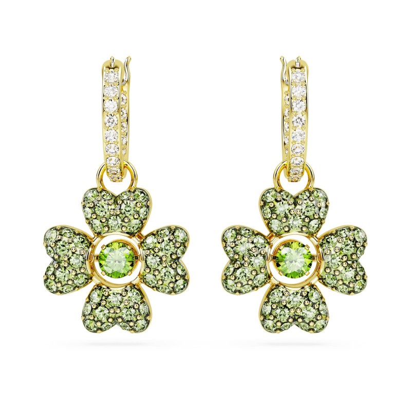 Boucles d'oreilles Femme Swarovski Idyllia en métal placage de ton or avec cristaux et oxydes